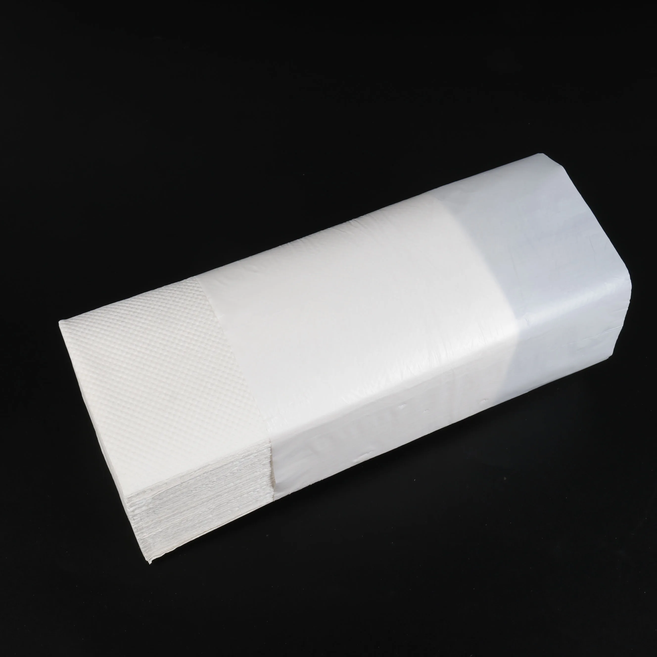 QINGSHE Factory Custom 1 PLY Recycled Pulp 200 Sheets Kitchen Paper Machine Oil Cleaning V Fold Tissue Toilet Paper Towels