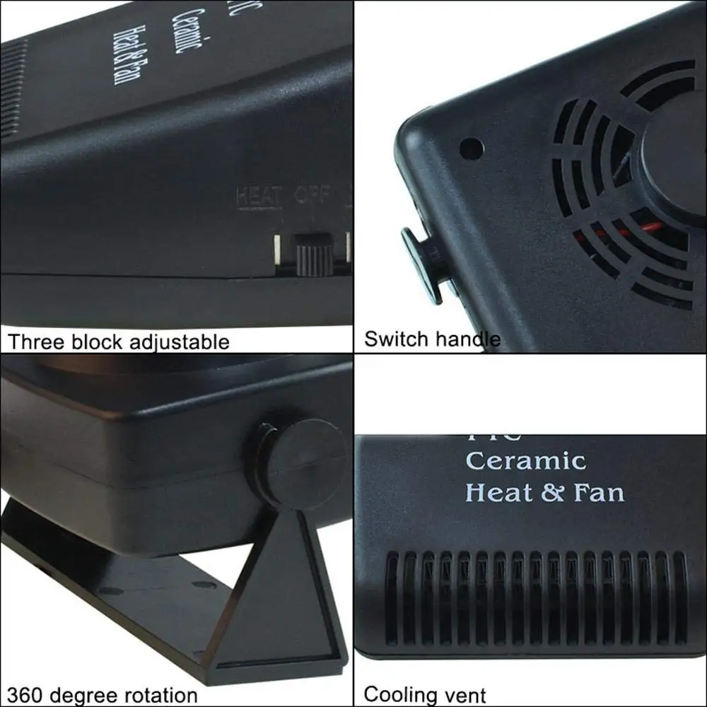 Portable Car Heater, 2 in 1 Fast Heater Cooling Fan, 12V 150W Car Heater Car Windshield Defogger