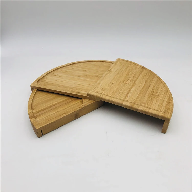 Лидер продаж, креативный вращающийся нож для бамбукового сыра, лоток для фруктов, набор разделочной доски