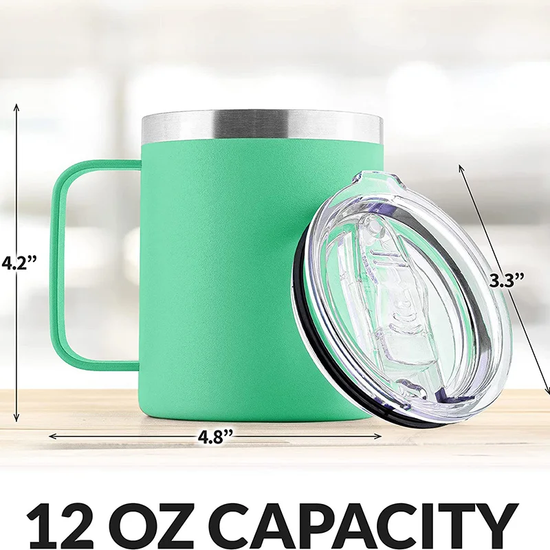 Customized Logo and Color Double Wall Insulated Thermos Vacuum Coffee Mug 304 Stainless Steel Water Bottles Glass Wine Tumbler