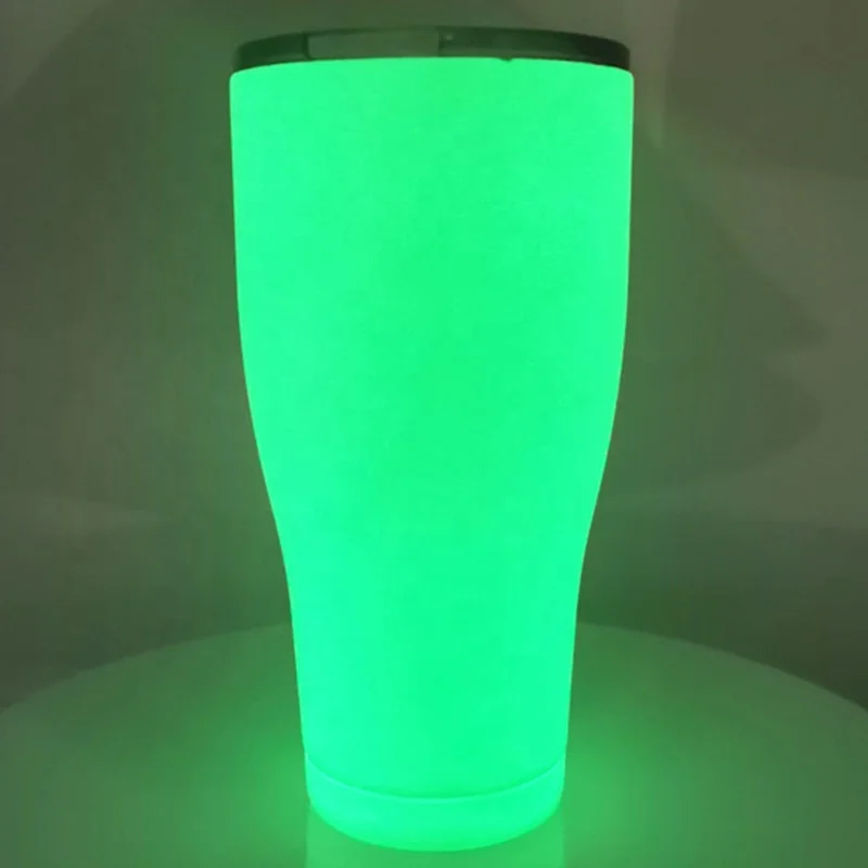 30oz Sublimation Luminous Flsorescence White Green Bule Modern Tumbler Curve Cups Glow In The Dark Tumblers