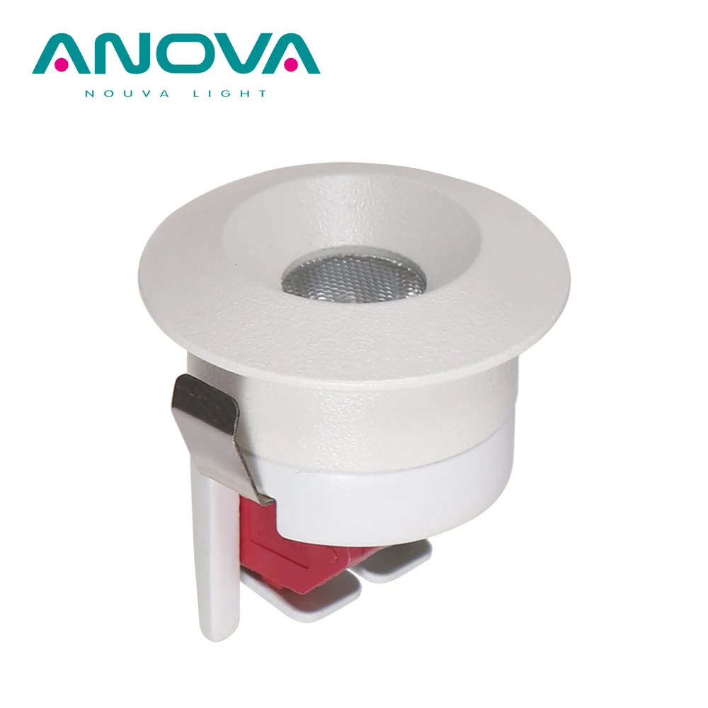 LED COB Down Light 1W IP44 Hole 26mm cupboard light Aluminium Recessed mini round led spot light