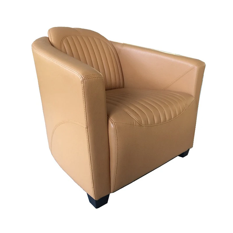 
Modern Leather Sofa Set With Solid Wood Feet for Living Room 