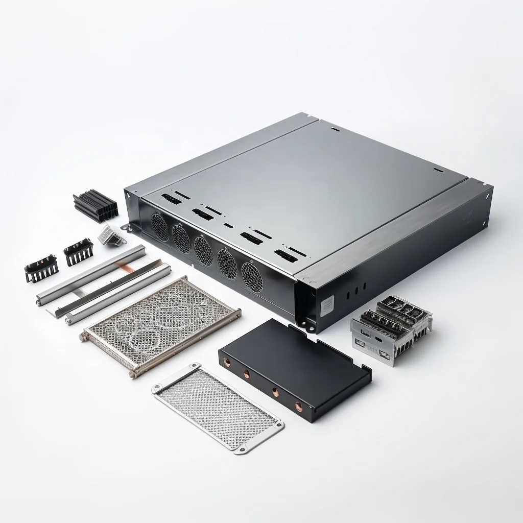 High precision custom OEM stainless steel 4u server chassis Black rack chassis Steel metal network cabinet