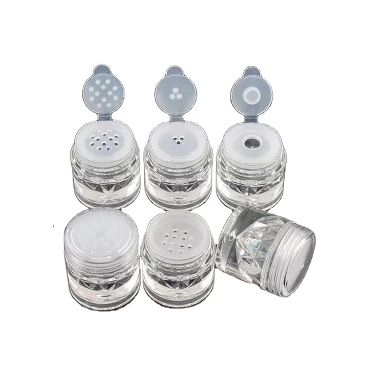 3g black/gold glitter pigments plastic jars. pot cosmetic tin sample jar can print