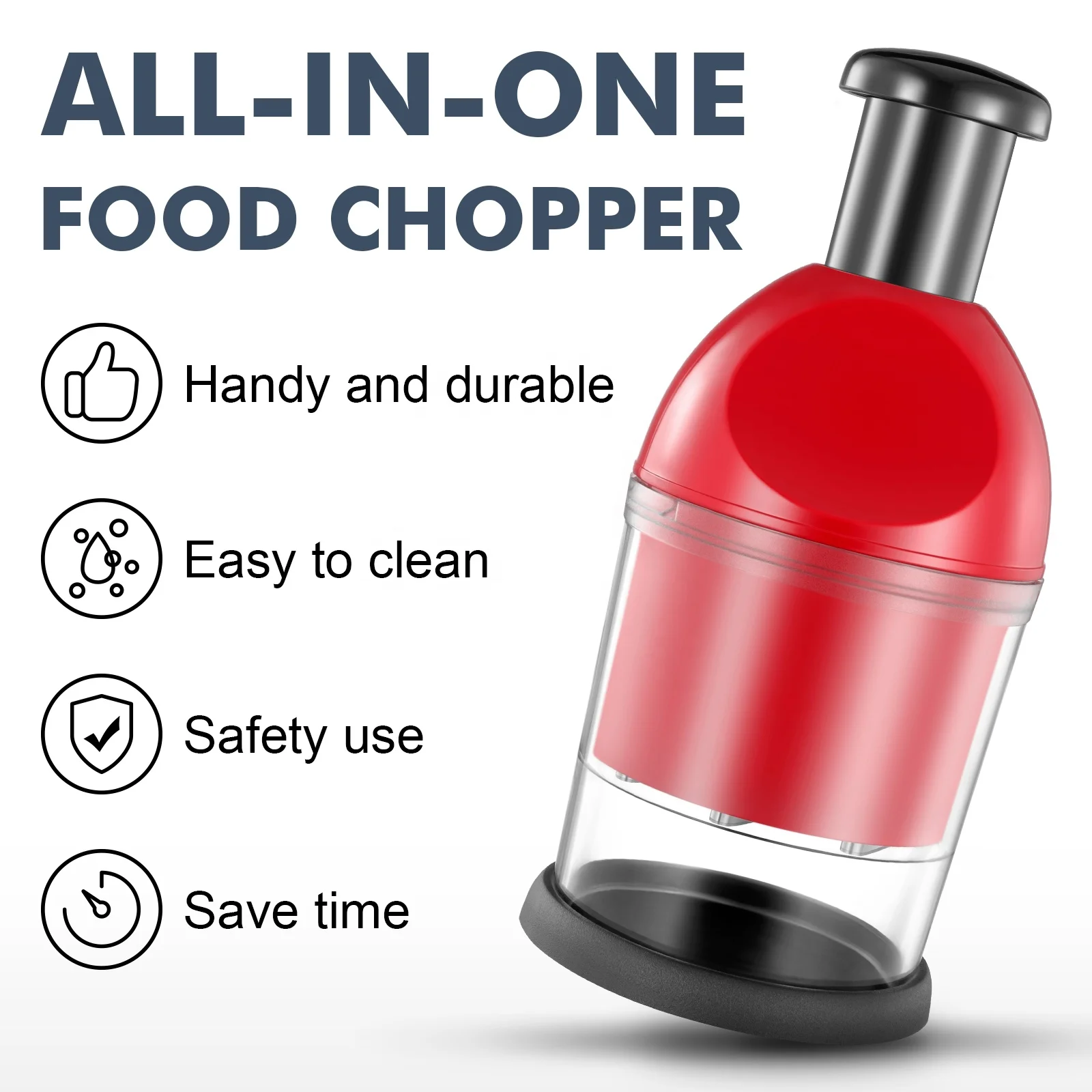 2024 Кухонные гаджеты портативный измельчитель для еды арахисового лука Быстрый ручной