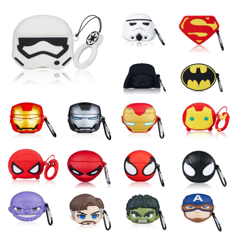 
Hot Sale Earphone Protective Cover Cool Cartoon Marvel For Iron Man For Star Wars For Airpods Case Pro 
