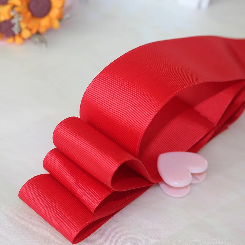 Factory OEM 75mm 3 inch personalized grosgrain ribbon Custom ribbon Decorative flower ribbon roll