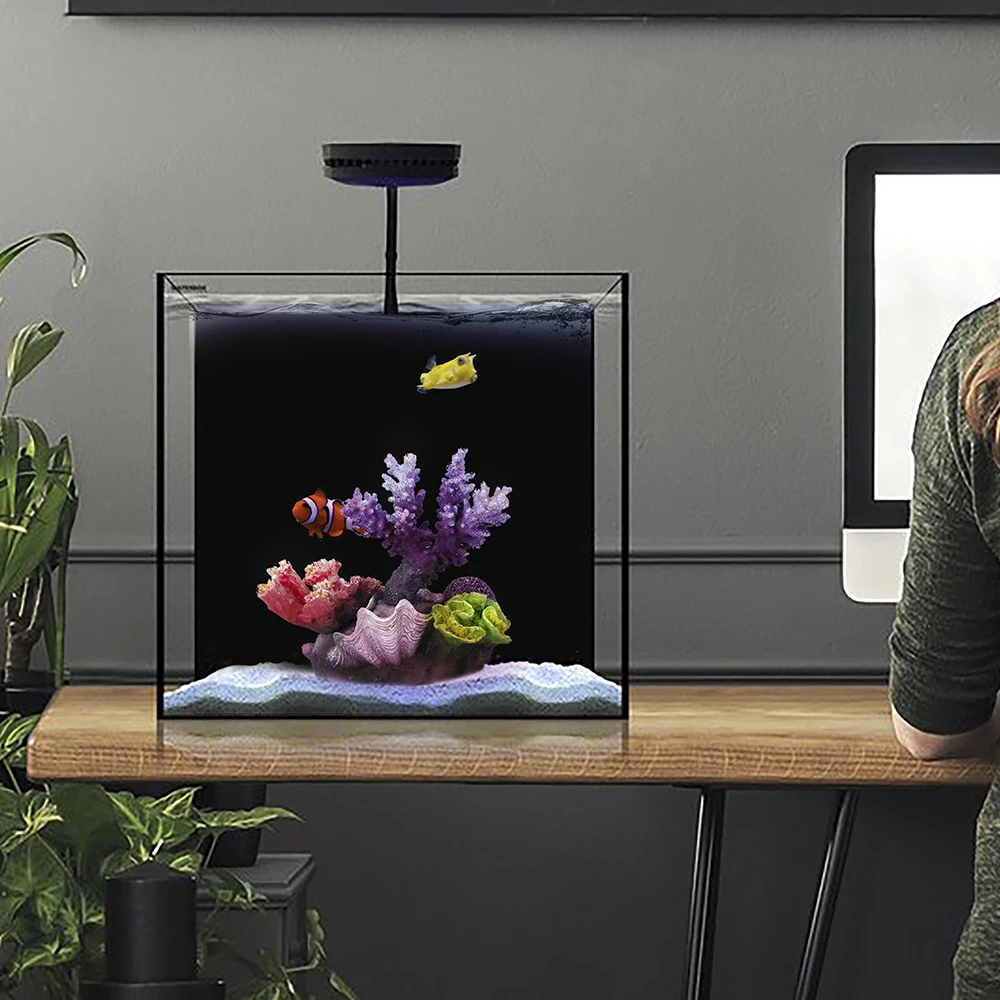 8.27 inch green artificial corals Aquarium decoration polyresin corals and reef 40cm 50cm tank