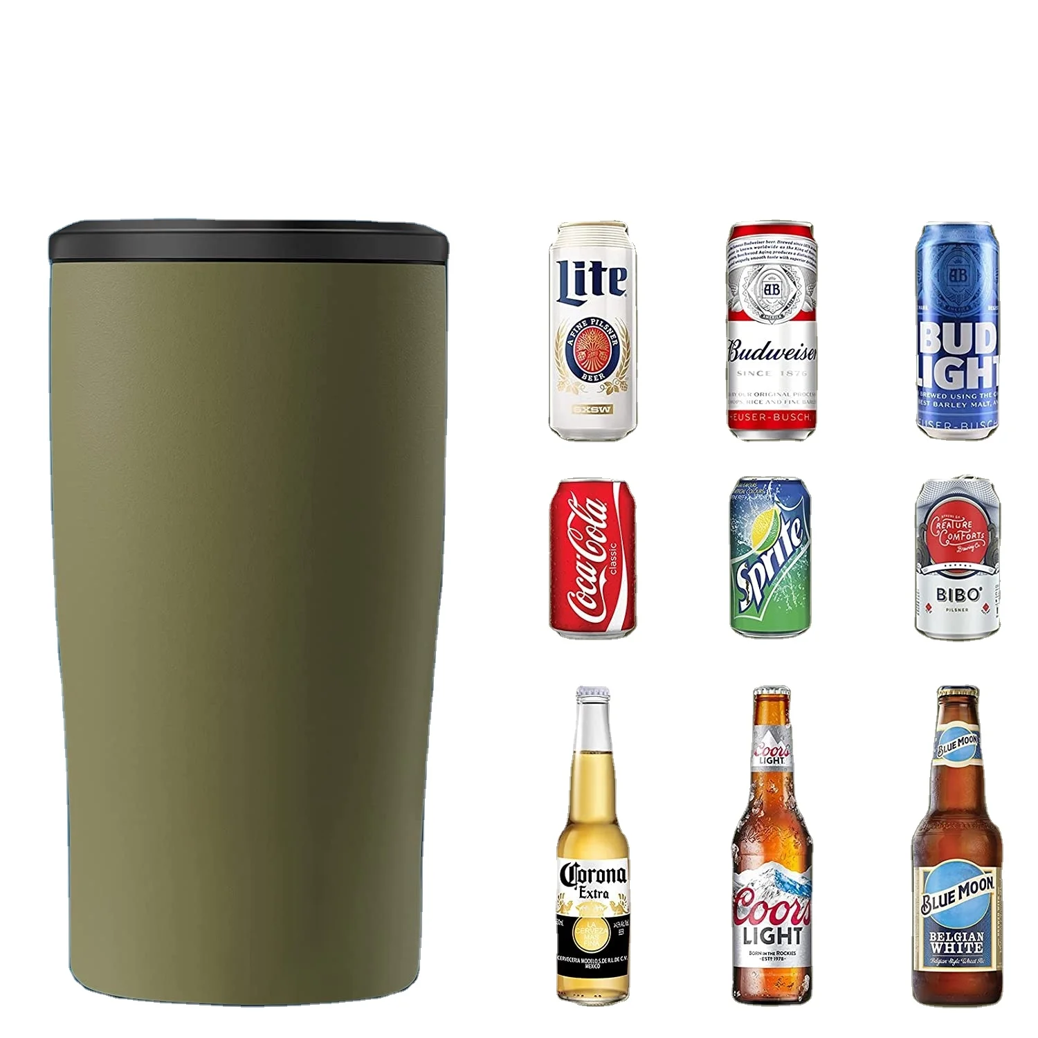 Acceptable Laser Engraving 3D Printing Silk Printing 12oz Wholesale Price Slim Tank Cooler, Stainless Steel Tank Cooler