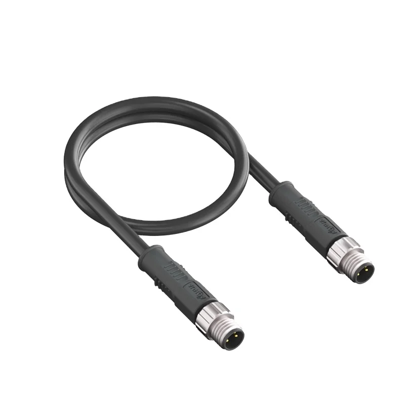 Factory Sales ip67 Mini M08 bike electric auto electrical connectors 4pin metal male and female waterproof extension cord