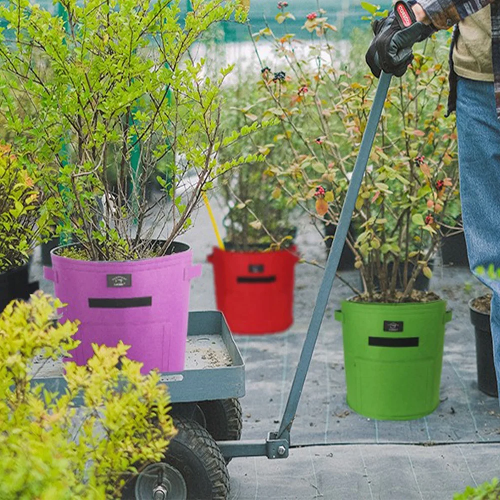 9 Gallon Growing Bag Fabric Pot High-Quality Felt Soft Garden Pot Potato Plant Bag with Flap Window