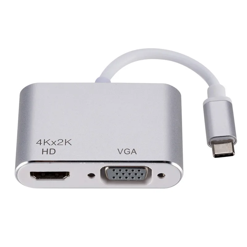 Wholesale USB C to HDMI 4K VGA 1080P Converter Type Adapter for MacBook Pro 2020 Chromebook and Dell