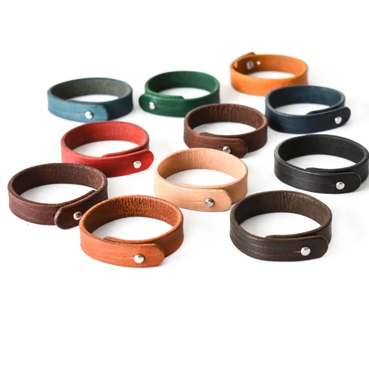 
Black Buckle Hand Bangle Jewelry Wholesale Stainless Steel Mens Leather Bracelet 