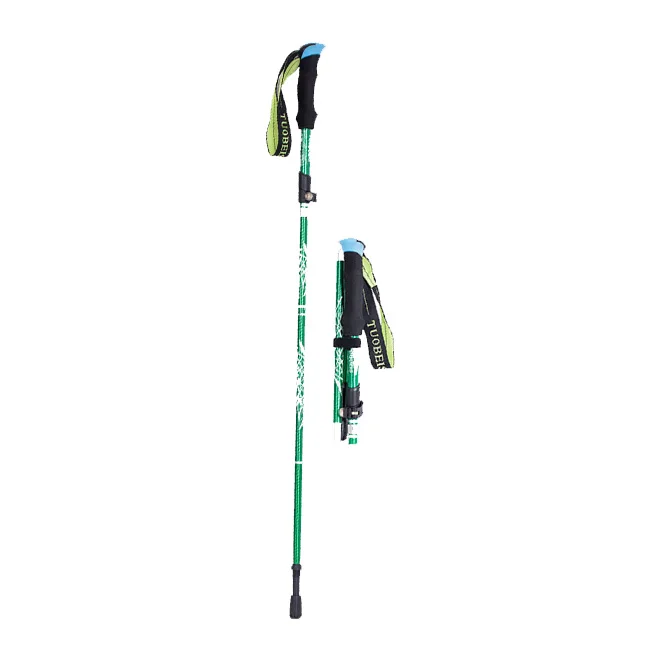 
walking stick 2021Light Telescopic Hiking Stick Anti-shock Anti-skid Walking Stick Trekking Pole 5 section Alpenstock 