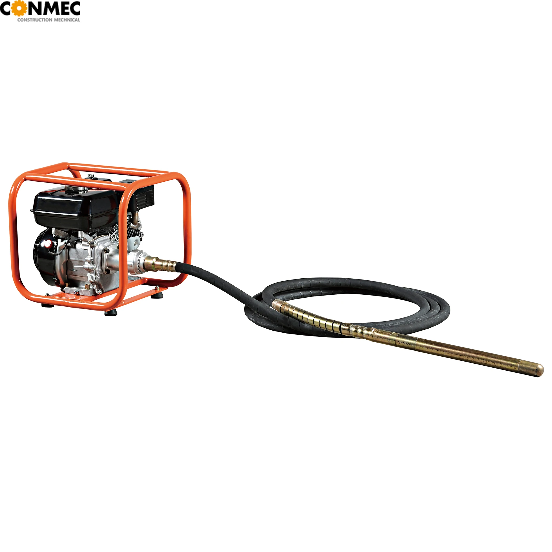 Conmec 1.2mm Amplitude Petrol Engine Concrete Vibrator Poker 200 Hz Frequency 38mm Shaft 10mm Flexible Hose Core Motor Pump