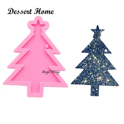 DY0108 Shiny Christmas Light/Tree/Ornament / keychains mold Silicone mold key chain mould Resin Decorative Craft DIY Ribbon Mold