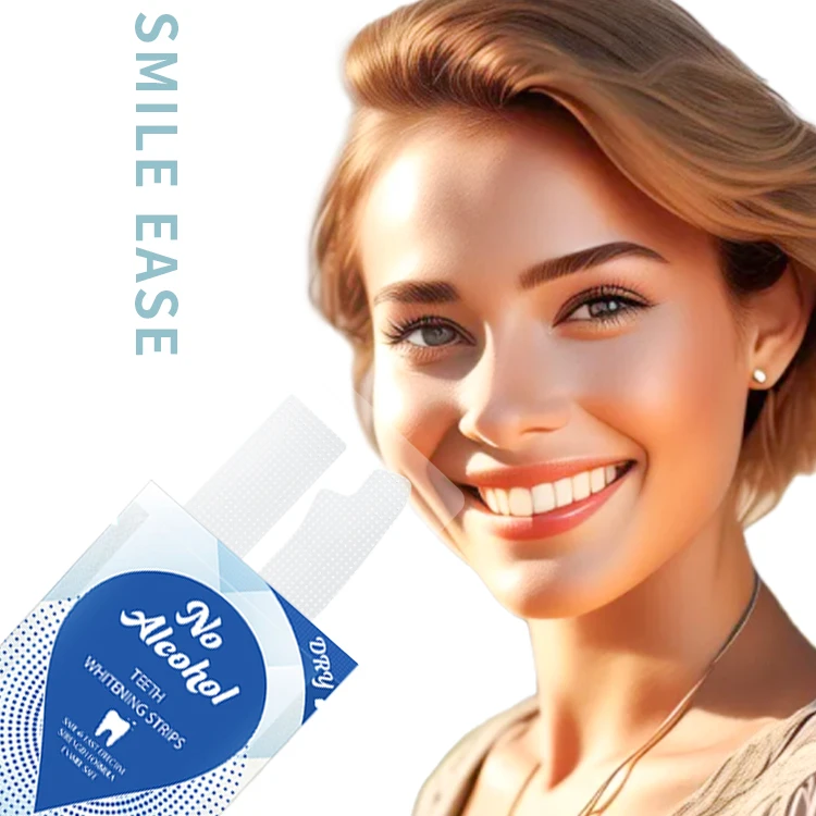 Fansthink Alcohol Free Whitening Strips for Sensitive Teeth Non-Slip Safe Teeth Whitening Strips Mint Flavor