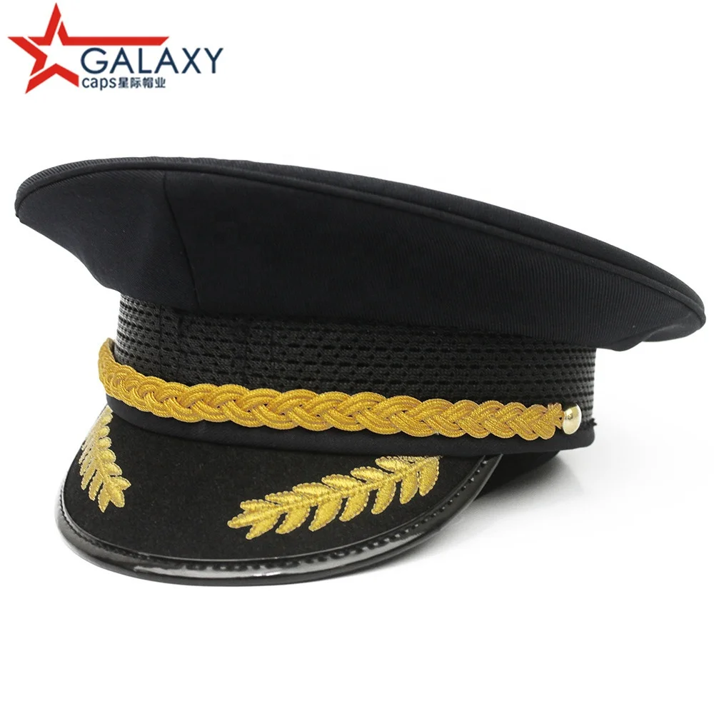 Customized military cap pilot peak cap officer cap high quality