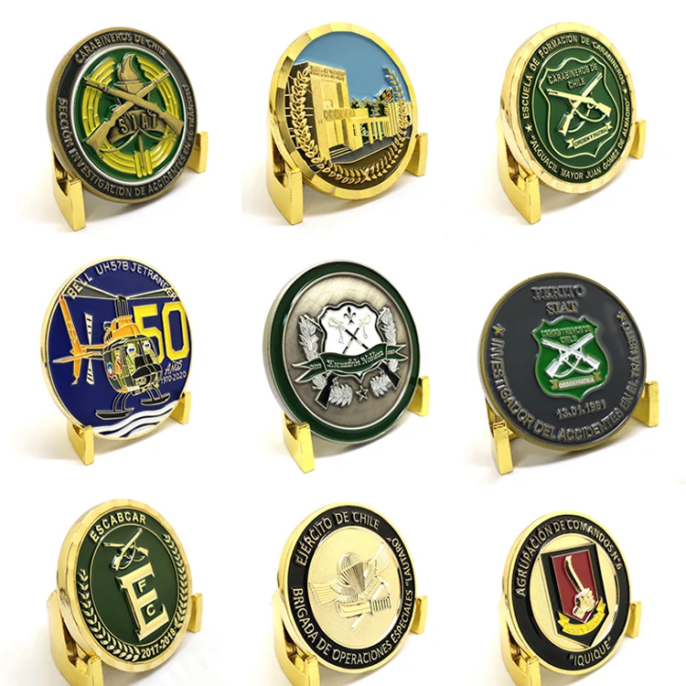 Factory Supply Custom 3D 2D Coin Double-sided Metal Soft Enamel Uv Printing Challenge Coin Halloween Decor Coin