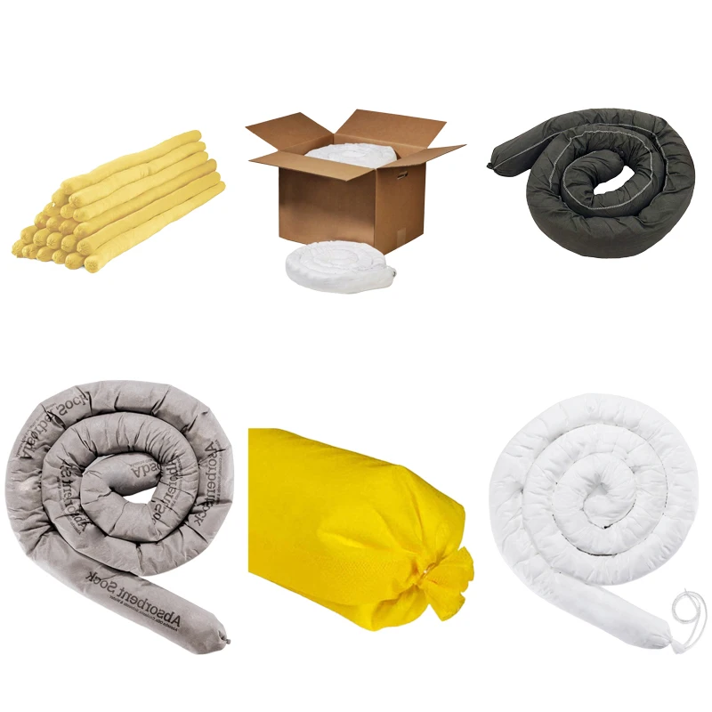High Quality Universal Material Chemical Oil Absorbent Sock On Sea Absorbing Socks For Spill Sorbents Oil-Absorbing