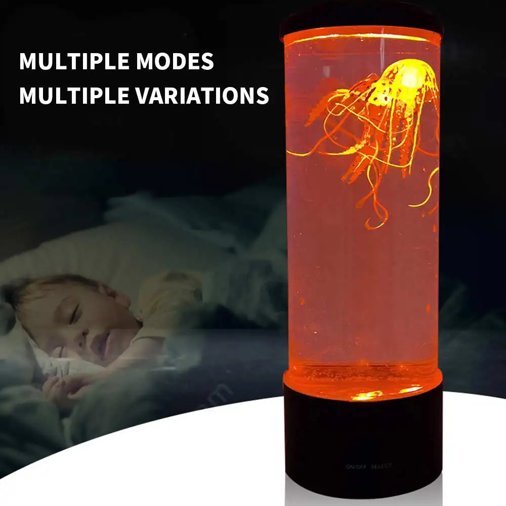 Custom Fantasy Jellyfish Led Night Lamp, 7 Color Changing Electric Round Jelly fish Aquarium Lava Lamp