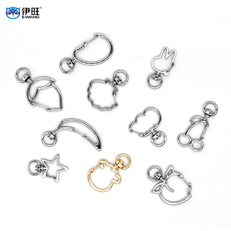 Ewang Fashionable DIY Jewelry Making Crafts Keychain with Swivel Clip Snap Hook for Cars and Keys