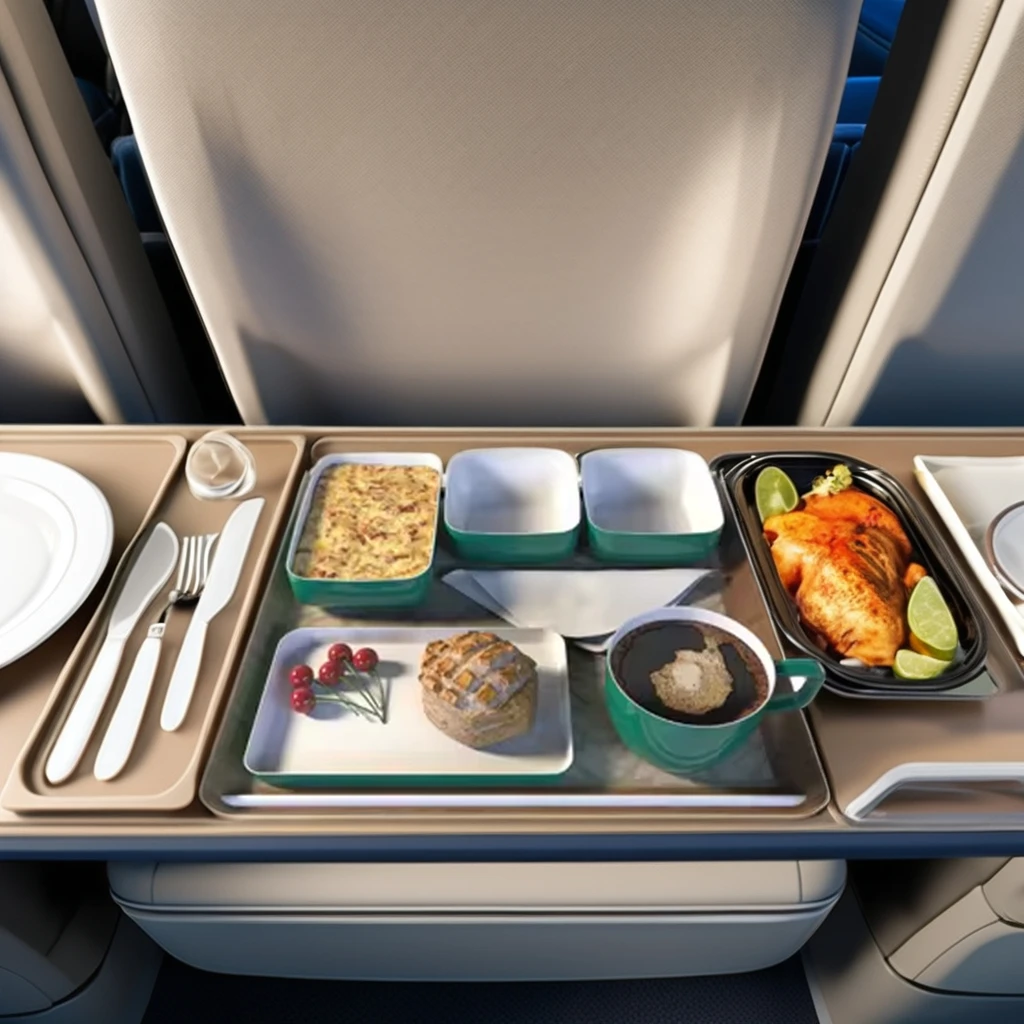 factory  cheap plastic inflight tableware food tray meal set Aviation set tableware