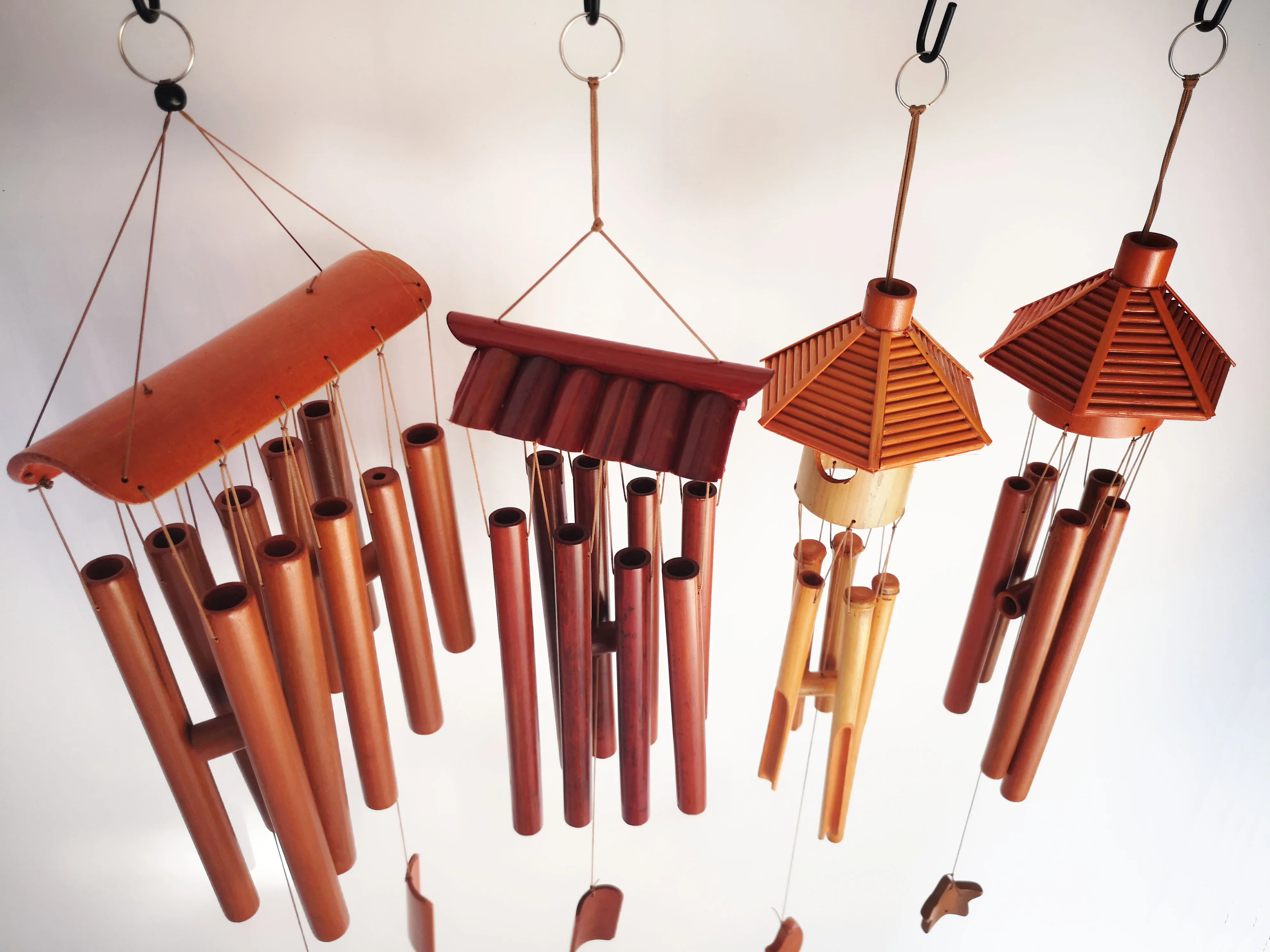 Amazon hot sale Handmade bali style bird house Garden Hanging Bamboo Wind Chimes for garden indoor /outdoor decorative