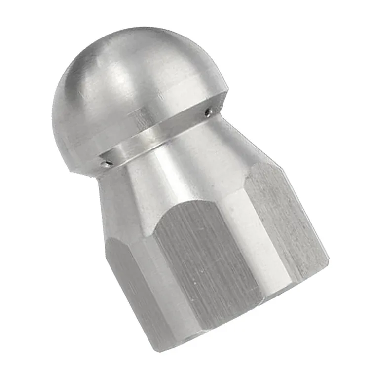 OEM cnc machining parts stainless steel drain clearing sewer turbo nozzle direct hit