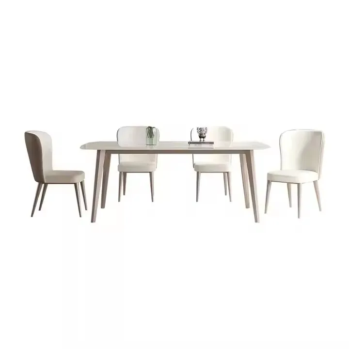 Hot Modern Luxury Dining Table with 4 Chairs Set Dining Room Furniture Set