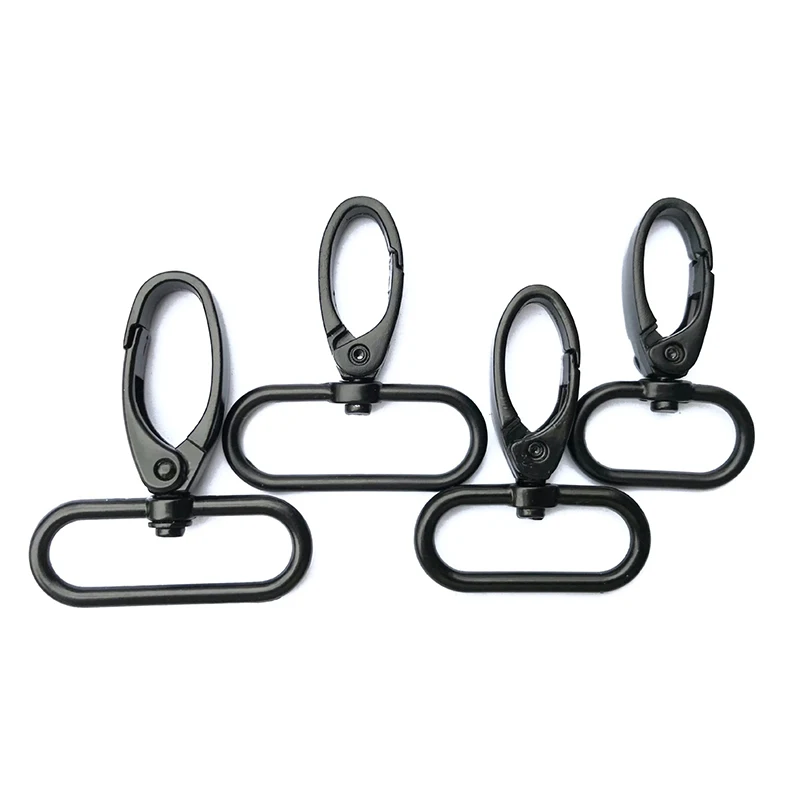 Factory Wholesale Black Plating Metal Rotating Snap Hook High Quality Carabiner Swivel Snap Hook For Bag