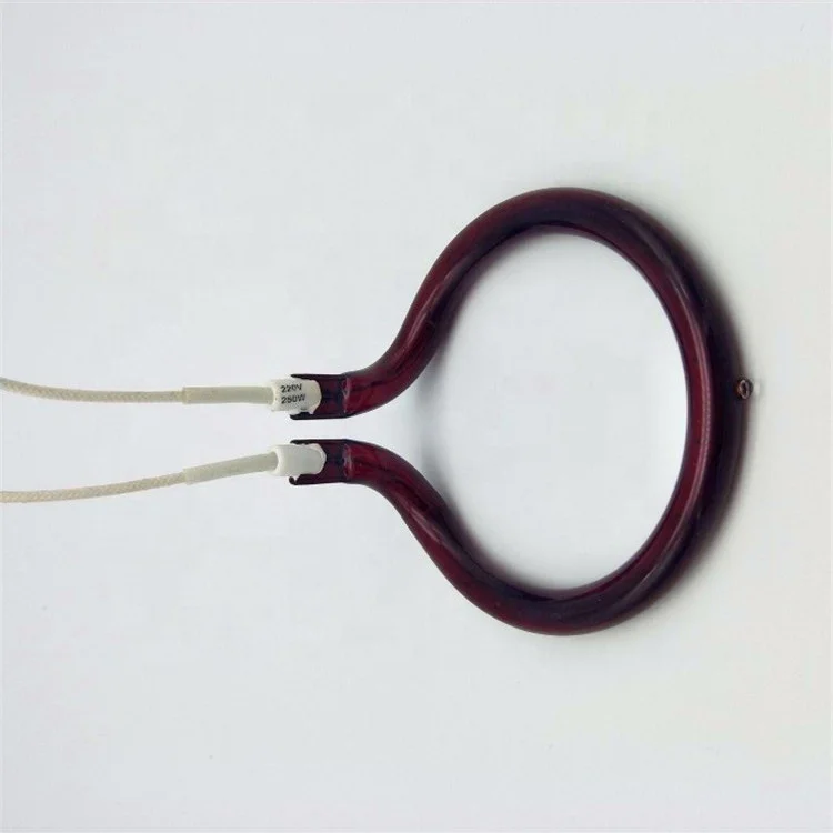 high quality customized carbon fiber heating element halogen heater tube 400w quartz tube infrared heaters