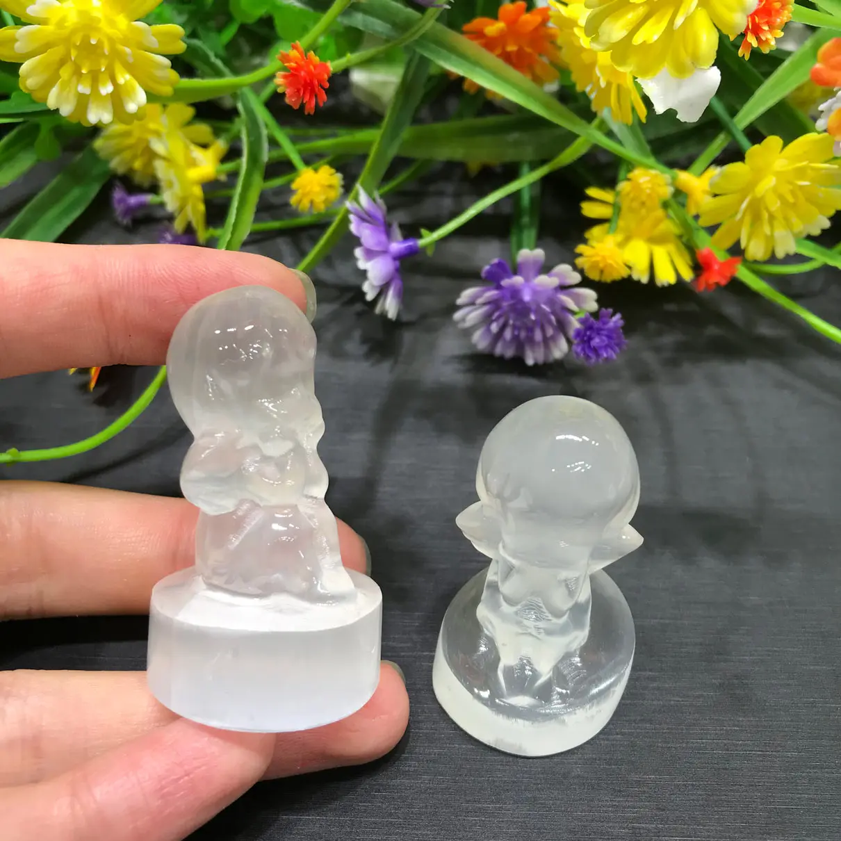 Natural High Quality Selenite Crystal Angel For Pendant Decoration