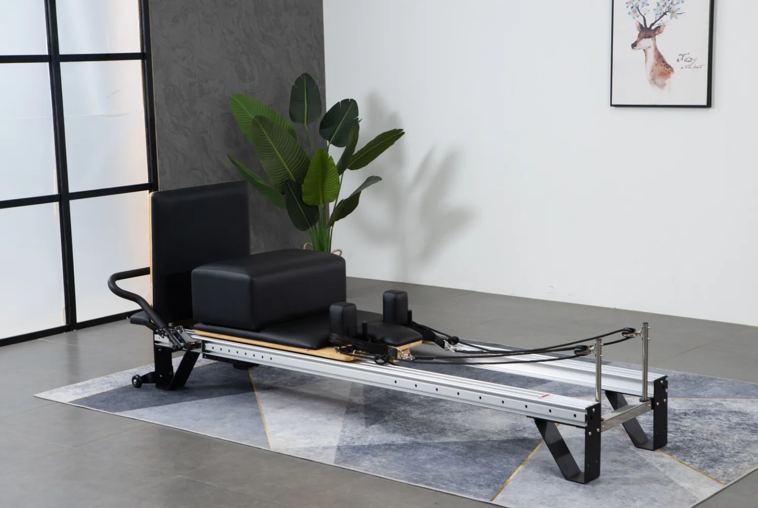 Core Bed Pilates Small White Bed Reformer Base Basic White Aluminum Pilates Reformer