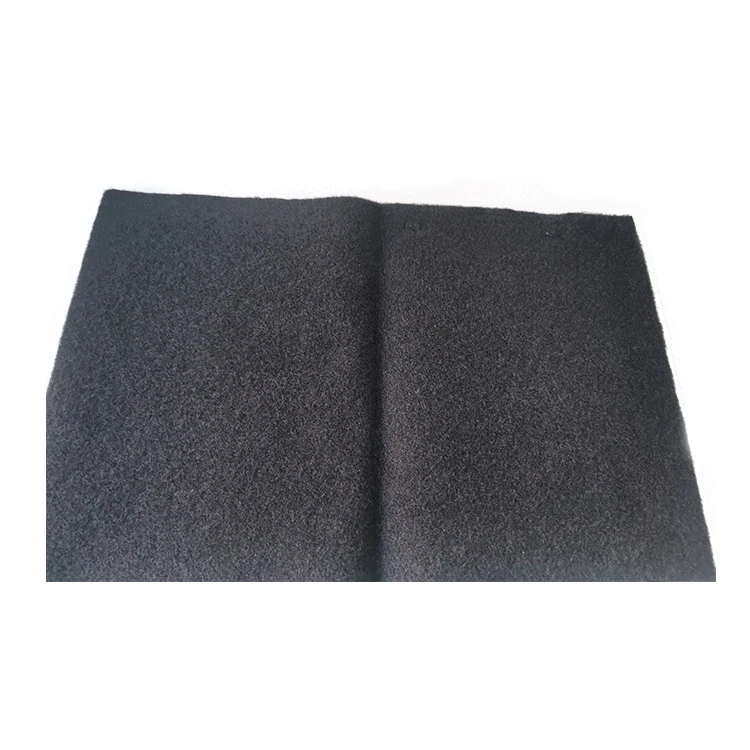 Sound Proofing Roll Black Non Woven Needling Felt Fabric Mattress Sheet Recycled