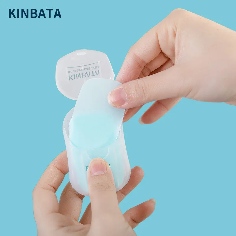 Портативное мыло KINBATA для путешествий 50 шт. одноразовые бумажные кусочки мыла портативное мини мытья