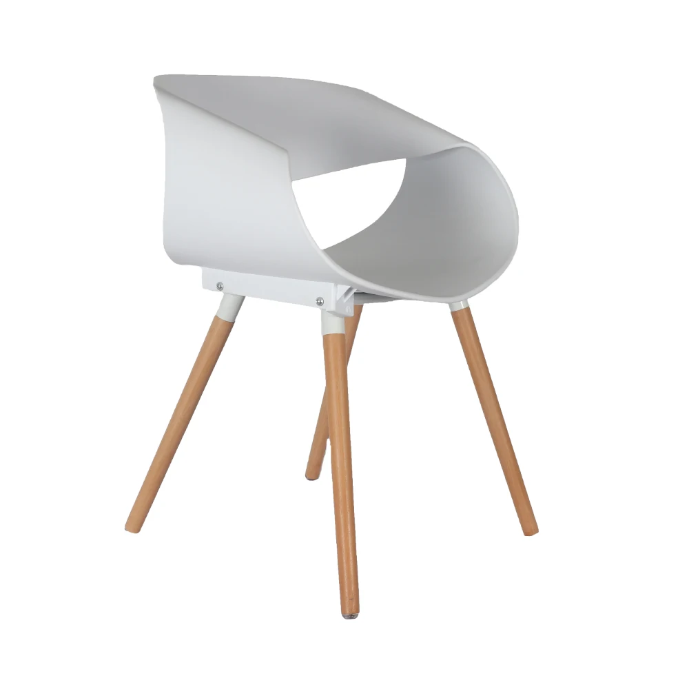 hot selling classic black wooden white plastic restaurant dining chair