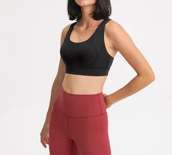 TOPKO New Product Sexy Cross Beautiful Back Sports Bra Shockproof Women Yoga Sports Bra