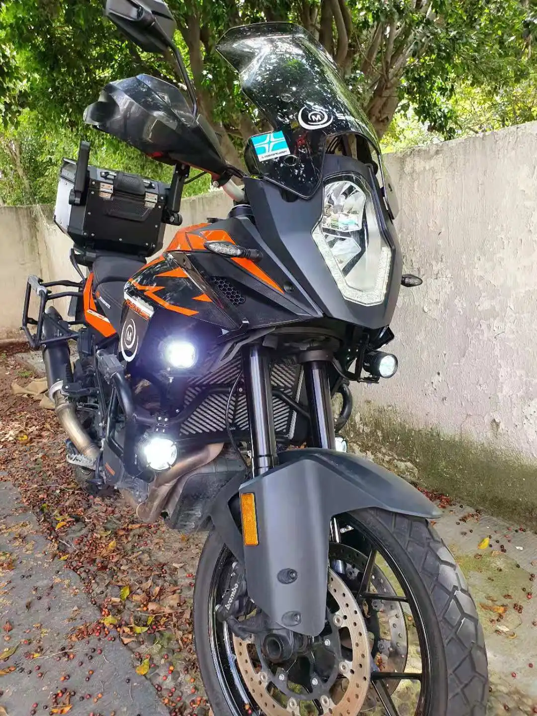 30w High Power Waterproof Driving High Beam Black Motorcycle Led Headlight