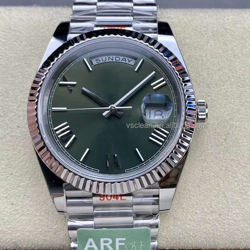 Фабрика ARF 3255 антикварные часы из нержавеющей стали 904L водонепроницаемые аналоговые зеленого цвета с циферблатом