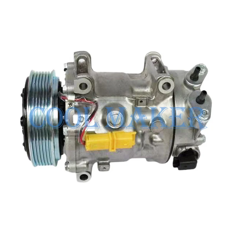 6C12 for Citroen Berlingo C3 C4/Peugeot 207 2008 3008 ac compressor 1607424980 1608473380 6453QJ 6453QK 9651910980 9651911480