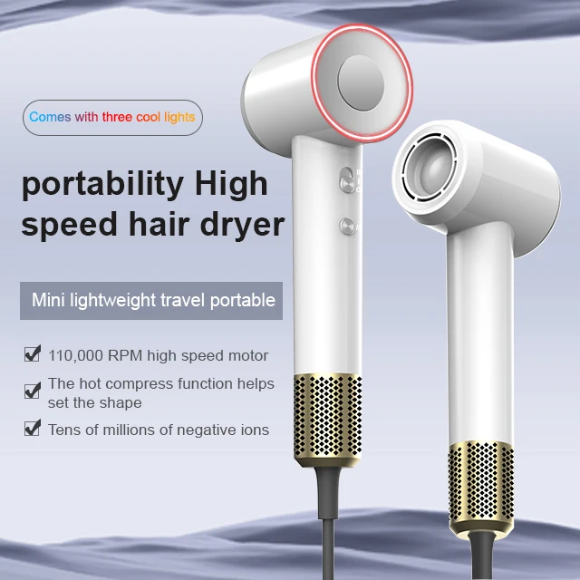 Travel Portable Electric Fast Drying Negative Ion Household Hair Dryer Professional Salon Light Weight High Speed Hair Blower