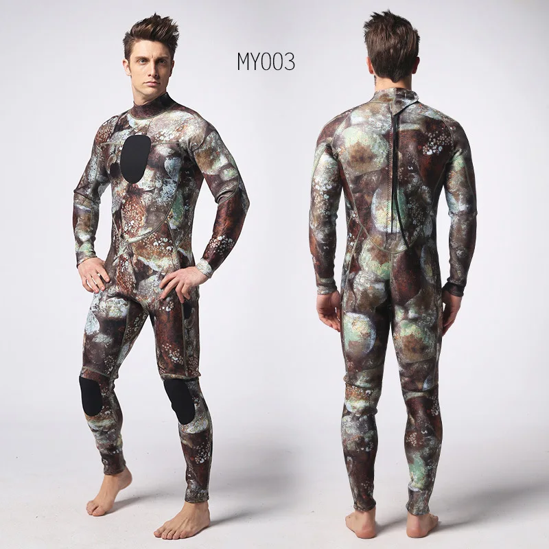 Best Quality 3 mm Neoprene 2 Pieces Hooded Scuba Diving Suit Camouflage Spearfishing Wetsuits for Men Waterproof Anti Style