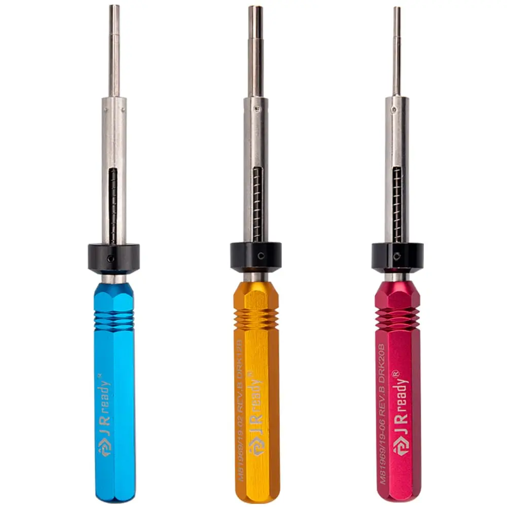 JRready ST5135 Extraction Tool Kit DRK12B M81969/19-02 DRK16B M81969 / 19-01 DRK20B M81969 / 19-06 Terminal Pin Removal Tool Kit