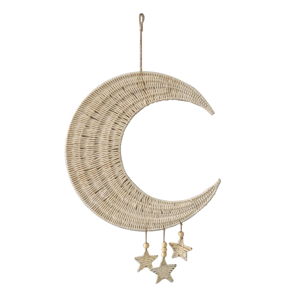 Home Decor Rattan wicker Moon hanging Accessories Eco friendly OEM accepted Home & decor crafts Vietnam manufacturer