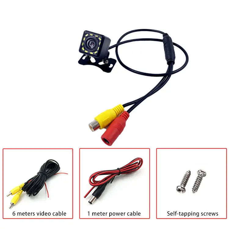 Waterproof 12V Universal Car Rear View Camera 12Pcs Led lights Night Vision Rearview Reverse Back Up Car Camera
