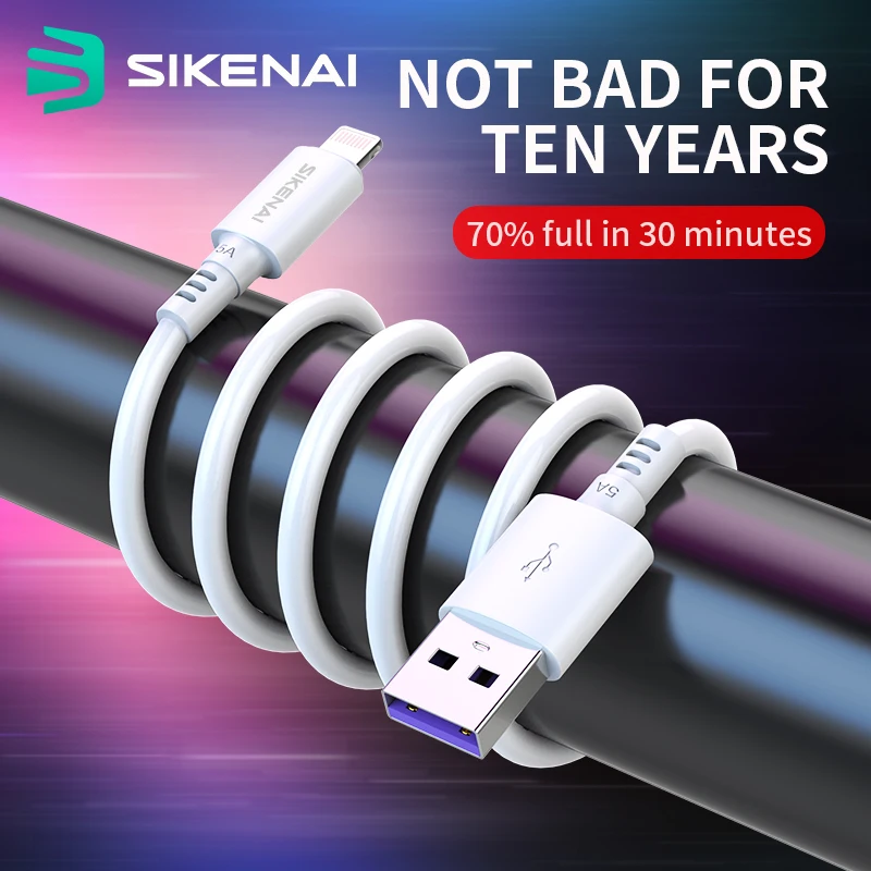 Sikenai Hot 2M 3A USB Type c кабель для быстрой зарядки