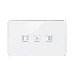 Tuya ZigBee Curtain Switch Glass Panel with Aluminum Frame