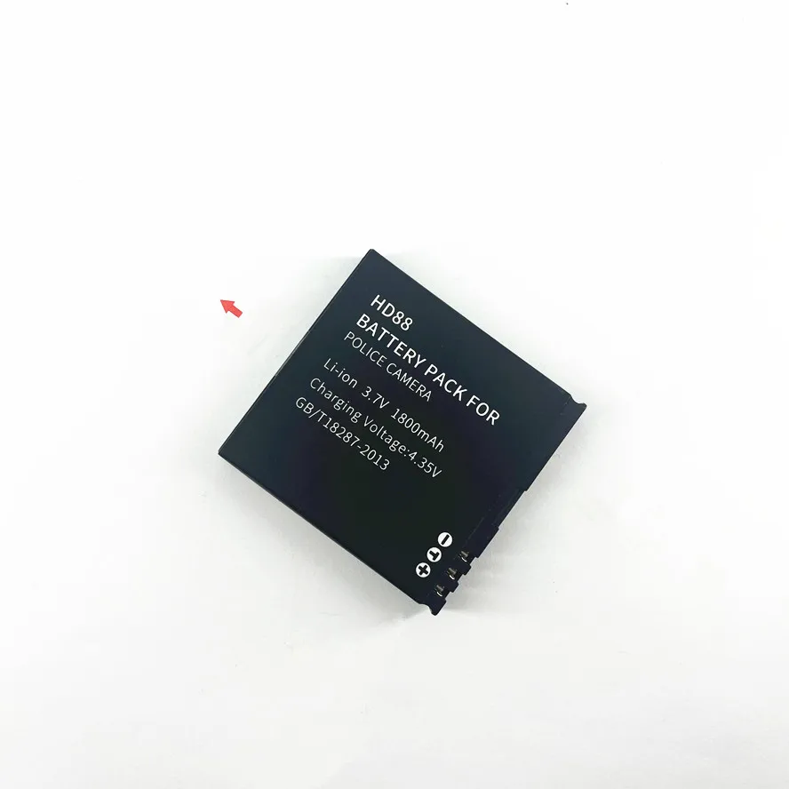 1800mAh 3.7V HD88 Rechargeable Lithium Ion Polymer Battery for Body Worn Camera Action Camera